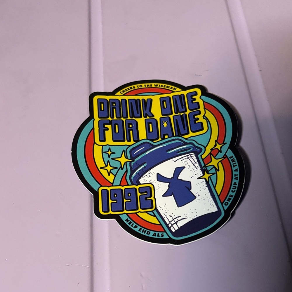 Dutch Bros Colorful Sticker - Blue and Yellow